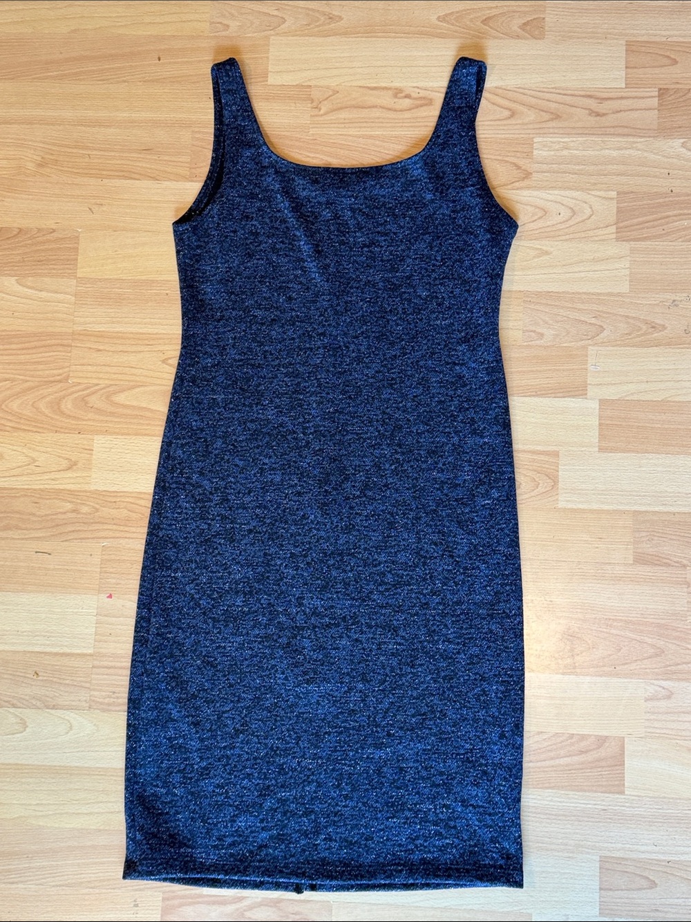 Popular Basics Dark Blue metallic midi dress